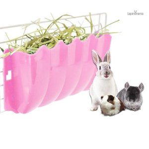 Râtelier à foin pour lapin, couleur rose