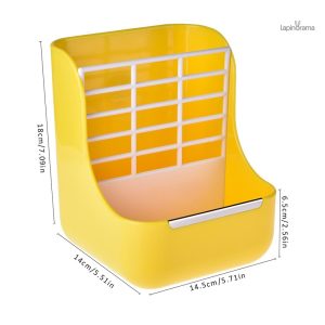 Mangeoire Lapin en couleur jaune, design fonctionnel