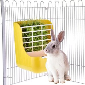 Râtelier pour lapins, idéal pour le foin et les légumes