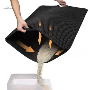 Tapis adapté pour litière de lapin, facile à nettoyer