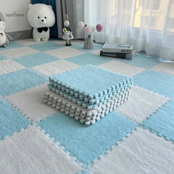Tapis en puzzle avec motif lapin, pour un espace de jeu