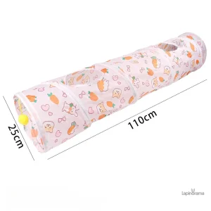 Tunnel flexible pour lapins, favorise l'exploration